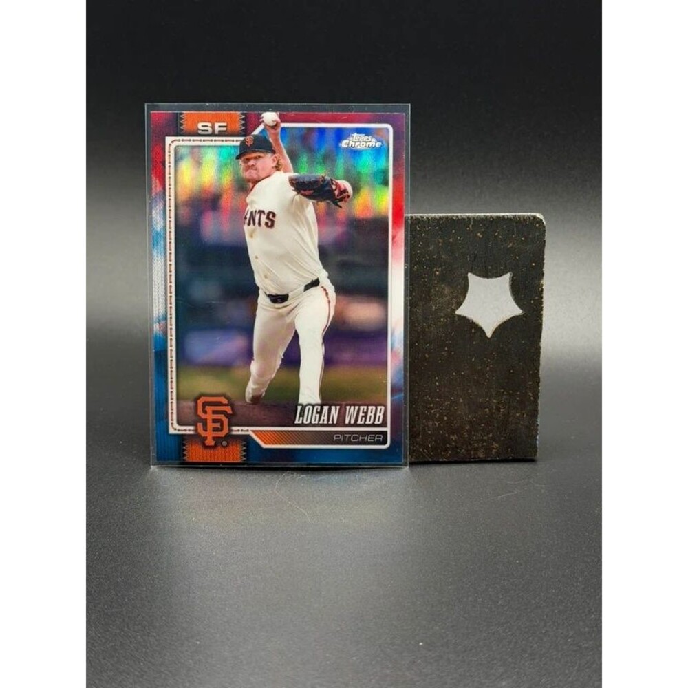 2026 Topps Chrome Logan Webb #238 Red White and Blue Refractor - SF Giants